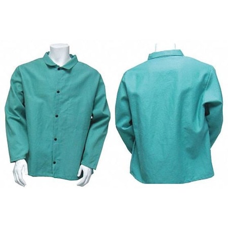 CHICAGO PROTECTIVE APPAREL Jacket, Green, XL, Fits Chest 48" 600-GR-XL