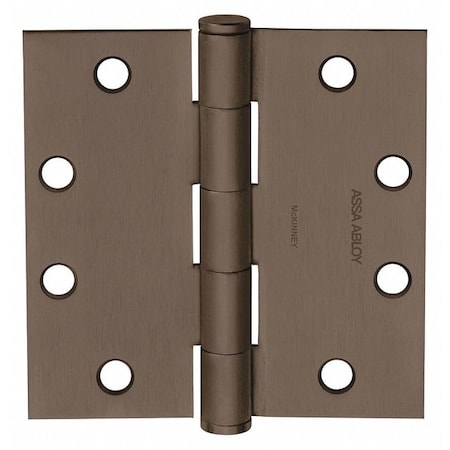 Mckinney Butt Hinge, Steel, Flush Mounting, 1 7/16 in Leaf W x 3 1/2 in Leaf H, Satin Bronze Oxidized 55333E