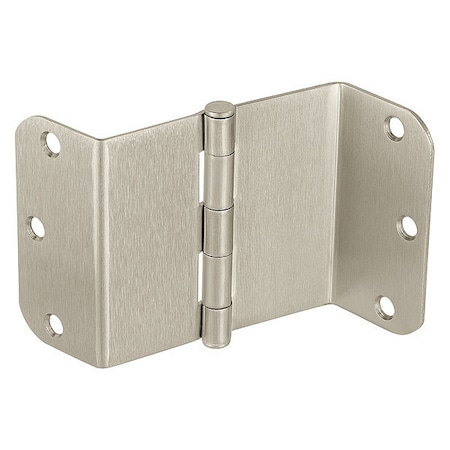 Mckinney Swing Clear Hinge, Steel, Flush Mounting, 1 1/4 in Leaf W x 3 1/2 in Leaf H, Satin Nickel 3 1/2 T2895 US15 5/8RC NL