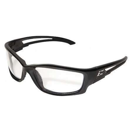 Edge Eyewear Kazbek, Safety Glasses, Anti-Fog, Anti-Static & Anti-Scratch, Clear Lens, Black Frame, Full-Frame SK111VS
