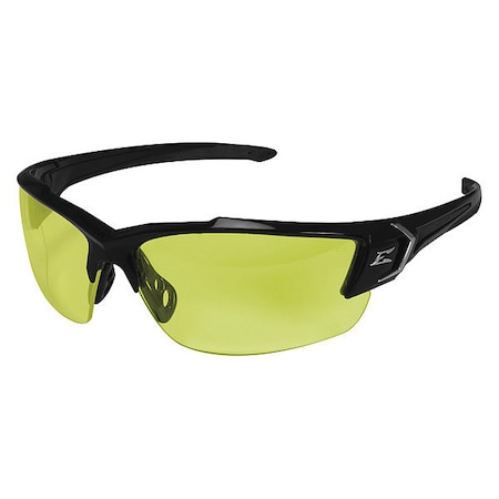 Edge Eyewear Khor G2, Safety Glasses, Anti-Scratch, Yellow Lens, Black Frame, Half-Frame SDK112-G2