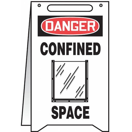 Condor Floor Sign, 20 in H, 12 in W, Plastic, English, 487C80 487C80