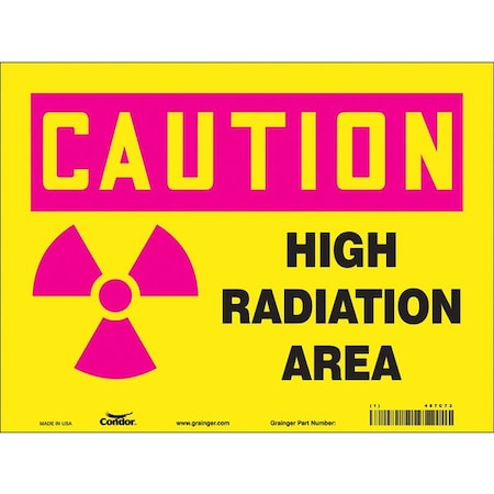 Condor Safety Sign, 9 in H, 12 in W, Polyethylene, Vertical Rectangle, 487C73 487C73