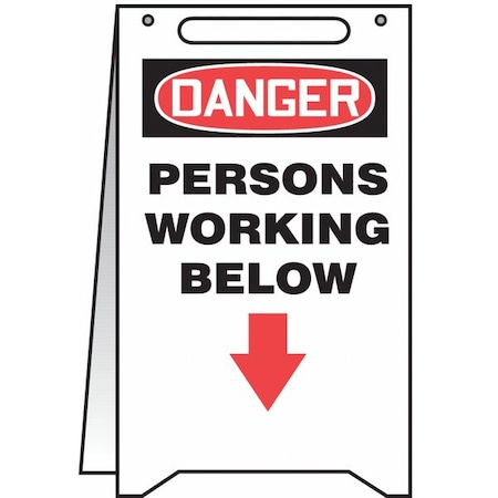 Condor Floor Sign, 20 in H, 12 in W, Plastic, English, 487C79 487C79