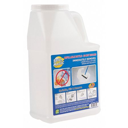 SPILL MAGIC Empty Container, Clear, 5-1/8" L 202DB