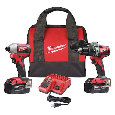 Milwaukee Tool M18 Brushless 2-Tool Combo Kit, Hammer Drill/ 3-Speed Impact Driver 2893-22