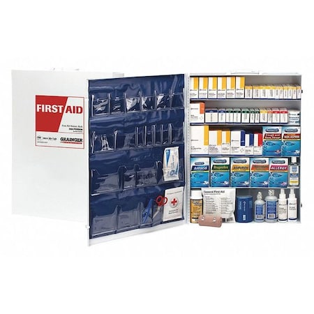 First Aid Only First Aid Kit and Housing, Metal Cabinet, 1,879 Components, 200 People Served 54768