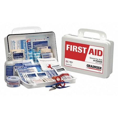 First Aid Only First Aid Kit and Housing, Plastic 103 Components, 25 People Served 59476