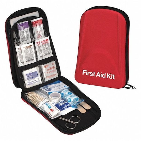Zoro Select First Aid Kit and Housing, Fabric 85 Components, 1 People Served 59392
