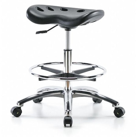 Zoro Select ESD Pneumatic Stool, 300 lb. wt. Cap. ESD-PTMBSL-CR-CF-EC