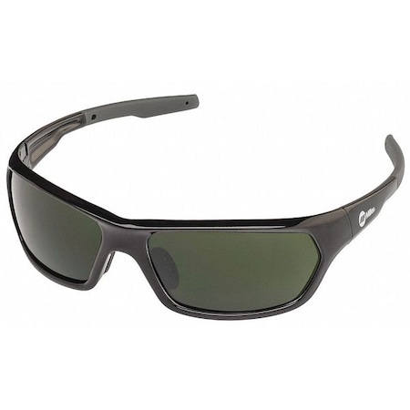 Miller Electric Slag, Welding Safety Glasses, Anti-Fog, Green Lens, Black Frame, Full-Frame, Polarized 272205