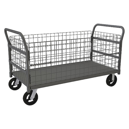 Durham Mfg Wire Cart, 24" Shelf Width, 48" Shelf L W4SPTDG-244838-1-8MR95