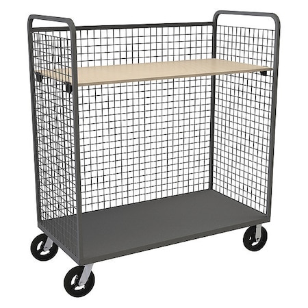 Durham Mfg Wire Cart, 30" Shelf Width, 60" Shelf L W3ST-306068-1AS-8MR95