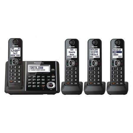 Panasonic Telephone, Cordless, 4 Handsets, 1 Line KX-TGF344B