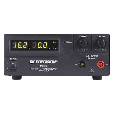 B&K Precision DC Power Supply, 0 to 15A, 1 to 60V 1902B