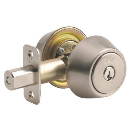 Yale Residential Deadbolt, Satin Nickel, Double, 6 Pins D982N01