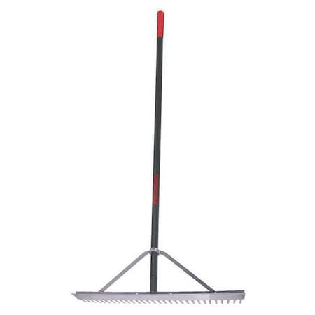 Razor-Back 30 in Aluminum Landscape Rake, 30 Tines, 66 in L Aluminum Handle 63137GR