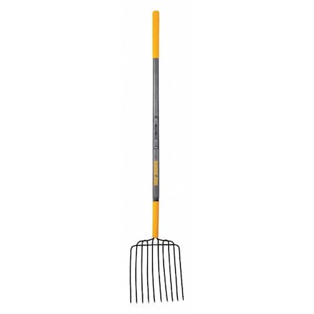 TRUE TEMPER Ensilage Fork, 10 Tines, Wood Handle 28124GR