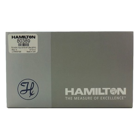 Hamilton Syringe, 10uL, 26 ga., Point Style AS, PK6 80389