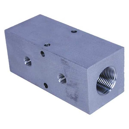 Pneumadyne Manifold, 90 deg., 4 Outlets, 5-1/4" L M40-500-2-90