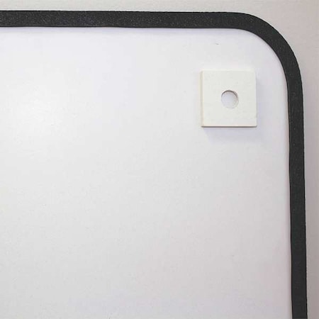 Magna Visual Dry Erase Board, Steel, 24 in, 36 in, Vinyl Frame, Blue/White, Gloss WOW-2436