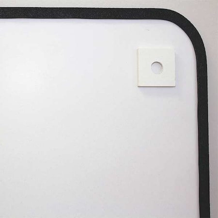 Magna Visual Dry Erase Board, Steel, 36 in, 48 in, Vinyl Frame, Blue/White, Gloss WOW-3648