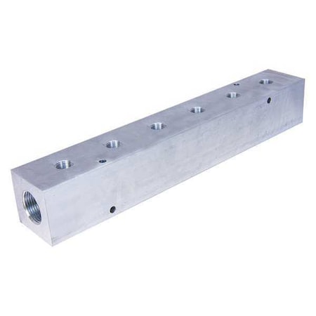 Pneumadyne Manifold, Aluminum, 6 Outlets, 14-1/4" L M40-500-6