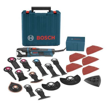 Bosch Oscillating Tool Kit, 120 V AC, Corded, 3.6  Degrees Oscillation Angle, Starlock Max Series GOP55-36C2