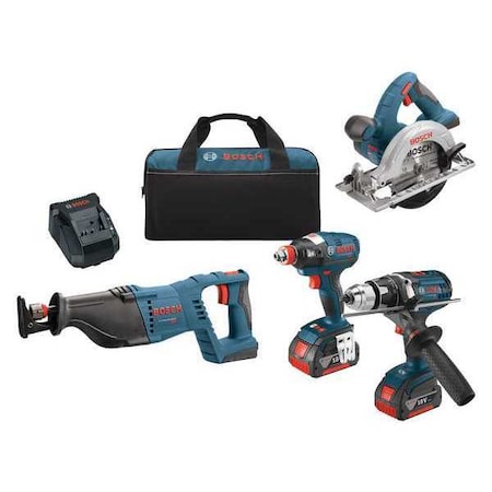 Bosch Cordless Combination Kit, 4.0Ah, 18V CLPK430-181