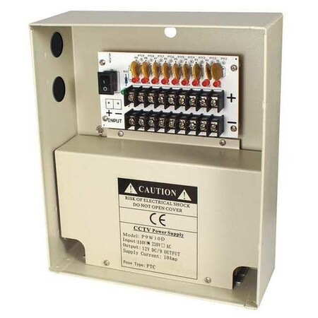 Speco Technologies Camera Power Supply, 8-1/2 in. H, 12VDC P4W5DUL