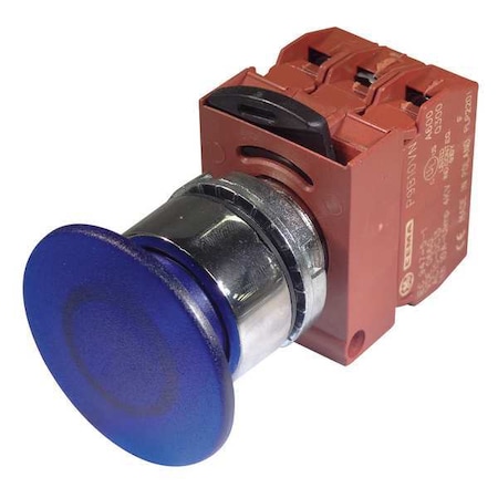 Abb Illuminated Push Button, 22 mm, 1NO/1NC, Blue P9M-ET4LI112ADI