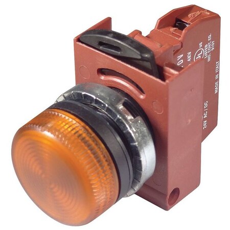 Abb Pilot Light, Refracted, Orange, 120V, Chrome P9M-LARALI