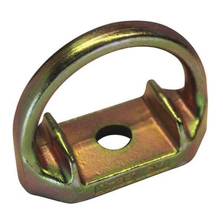 Condor D-Ring Plate Anchor, 4 in Length, 310 lb Weigth Capacity, Steel Anchor, Fixed D-Ring G7435H