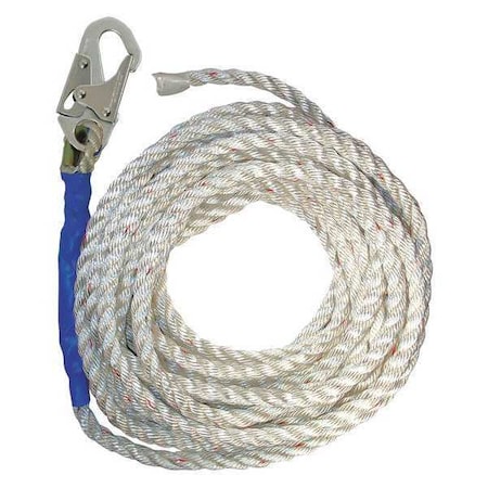 CONDOR Vertical Lifeline, 100 ft., 310 lb. Weight Capacity, White G8200T