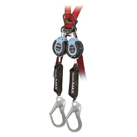 Falltech Not Applicable Self-Retracting Lifeline, 9 ft. Length, Carabiner, Steel, 2 Leg(s) 82709TB3