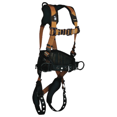 Falltech ComforTech Gel Full Body Harness, XL, 425 lb., Quick-Connect Chest/ Tongue Leg Straps 7081BXL