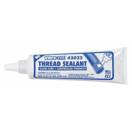 Vibra-Tite Thread Sealant, White, Liquid, 250 mL Tube 42025