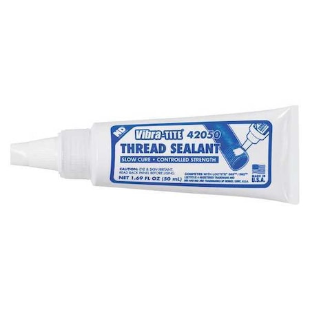 Vibra-Tite Thread Sealant, White, Liquid, 1.7 fl oz, Tube 42050