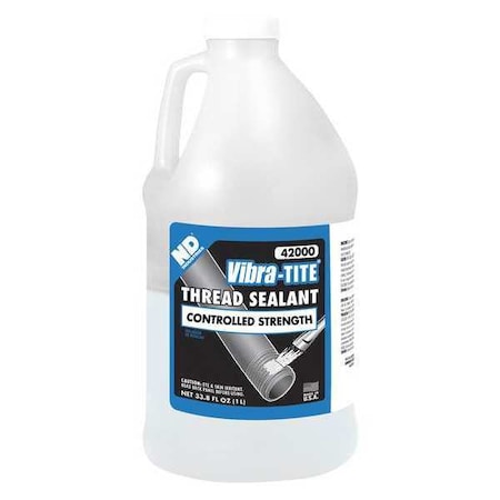 Vibra-Tite Thread Sealant, White, Liquid, 1 L Bottle 42000