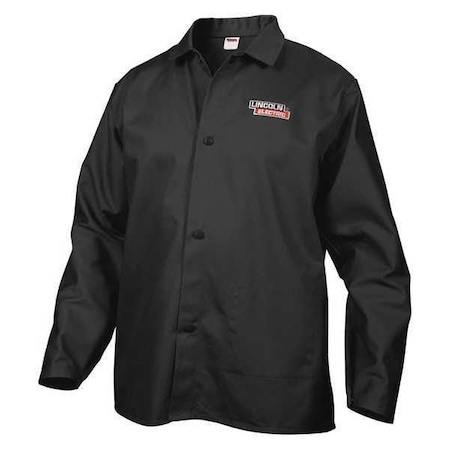 LINCOLN ELECTRIC Welding Jacket, Black, L, 33 in. L KH808L