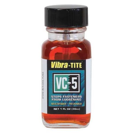 Vibra-Tite Reusable Threadlocker, VIBRA-TITE VC-5, Red, High, Liquid, 1.01 fl oz, Bottle 21830