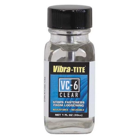 Vibra-Tite Reusable Threadlocker, VIBRA-TITE VC-6, Clear, High, Liquid, 1.01 fl oz, Bottle 21930