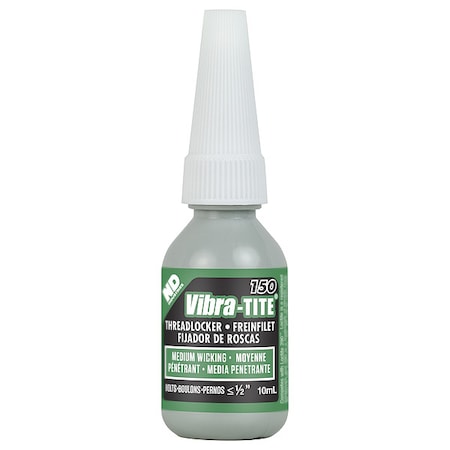 Vibra-Tite Wicking Threadlocker, VIBRA-TITE 150, Green, Medium Strength, Liquid, 10 mL Bottle 15010