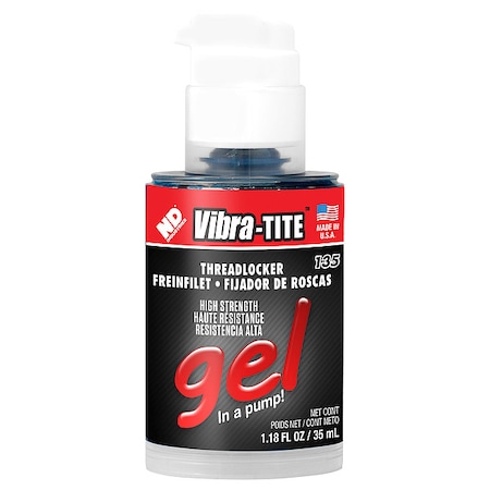 Vibra-Tite Threadlocker, VIBRA-TITE 135, Red, High Strength