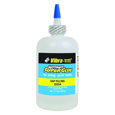 Vibra-Tite Instant Adhesive, 322 Series, Clear, 1 oz, Bottle 32254