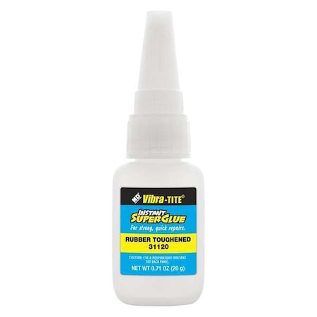 Vibra-Tite Instant Adhesive, 311 Series, Clear, 0.7 oz, Bottle 31120
