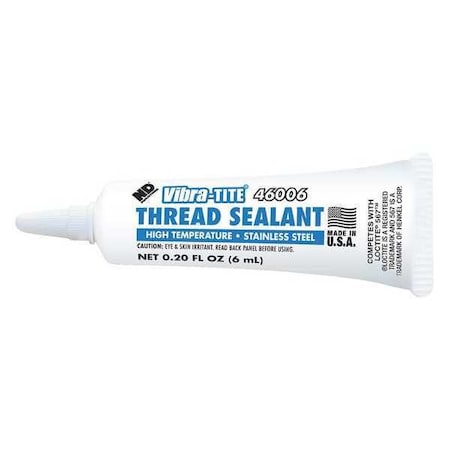Vibra-Tite Thread Sealant, White, Paste, 6 mL Tube 46006