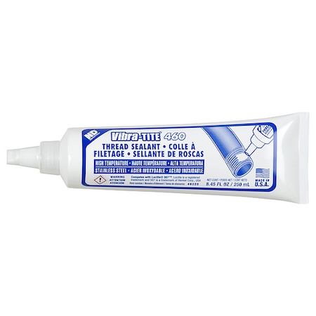 Vibra-Tite Pipe Thread Sealant, 460, White, Paste, 8.5 fl oz, Tube 46025