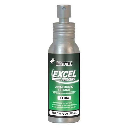 Vibra-Tite Primer, Excel 611 Series, Light Green, 8 fl oz, Bottle 61102