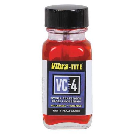 Vibra-Tite Reusable Threadlocker, VIBRA-TITE VC-4, Red, High, Liquid, 1.01 fl oz, Bottle 21730
